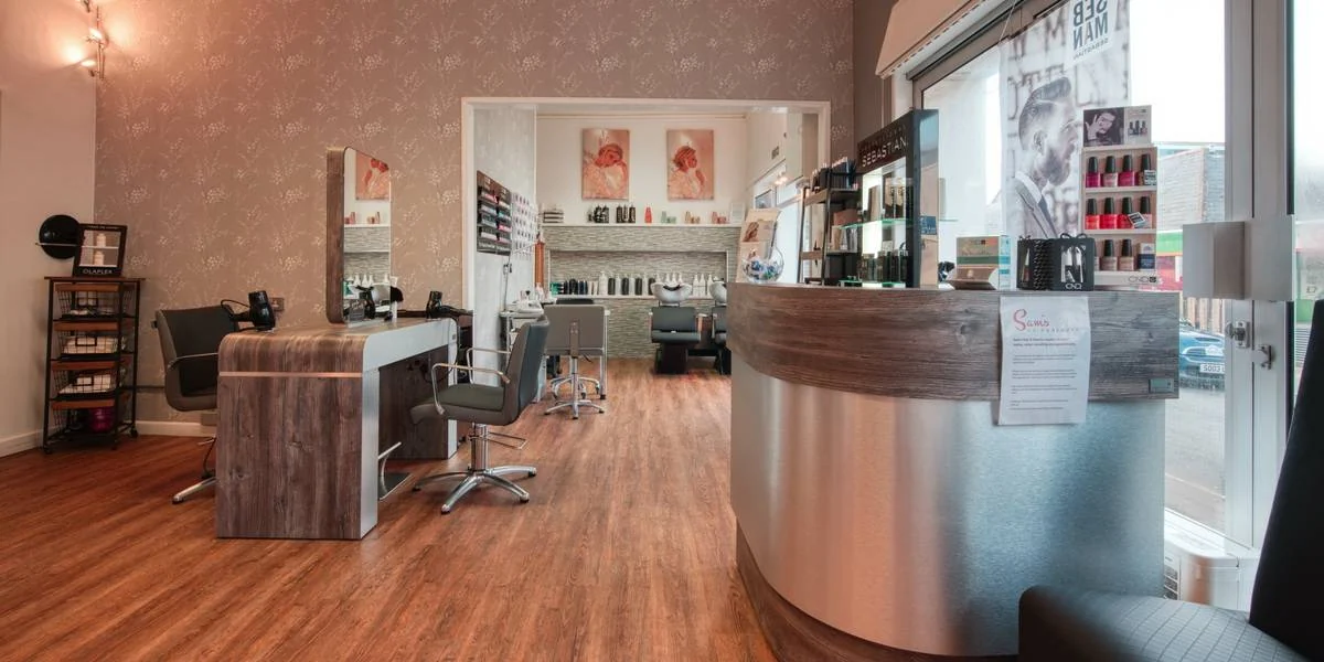 The welcoming interior at Sam’s Hair & Beauty